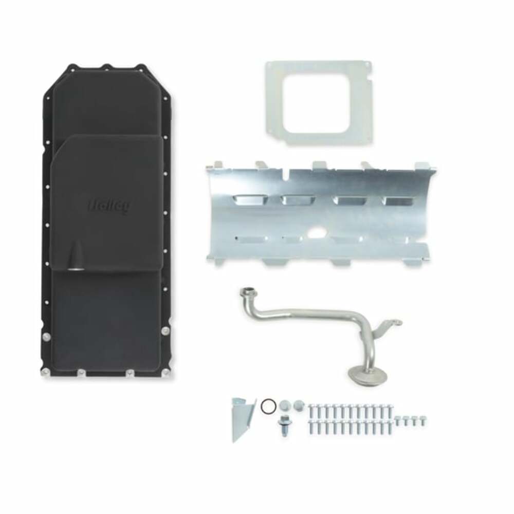 Hooker performance muffler black aluminum fits-1963-74-chrysler-imperial-gen-iii-oil-pan-mid-sump-non-vvt-black-302-60bk