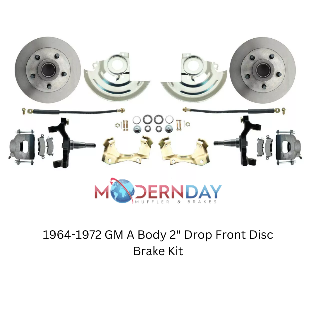 1964-1972 GM A Body 2" Drop Front Disc Brake Kit DBK6472D Brakes MBM