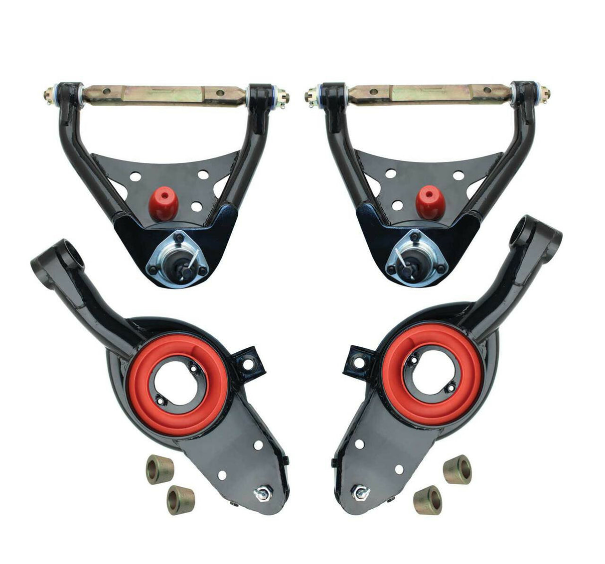 Fits 1965-70 GM Chevrolet Full Size, Upper&Lower Tubular Control Arms for 1965-1970 Chevy Impala 1 inch steel black fits-1965-70-gm-chevrolet-full-size-upper-lower-tubular-control-