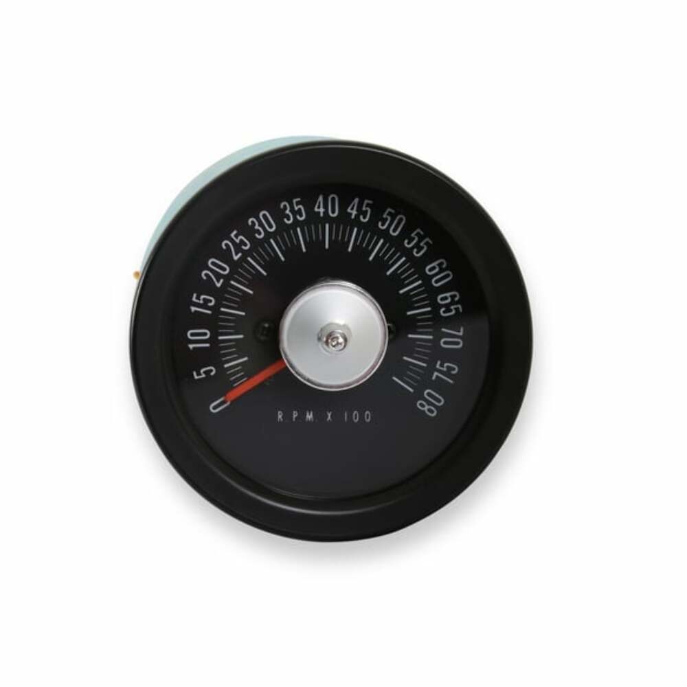 1967-1968 Ford Mustang In-Dash 8000 Rpm in-dash 8000 RPM tachometer factory style chrome C7ZZ-17360-8K Scott Drake