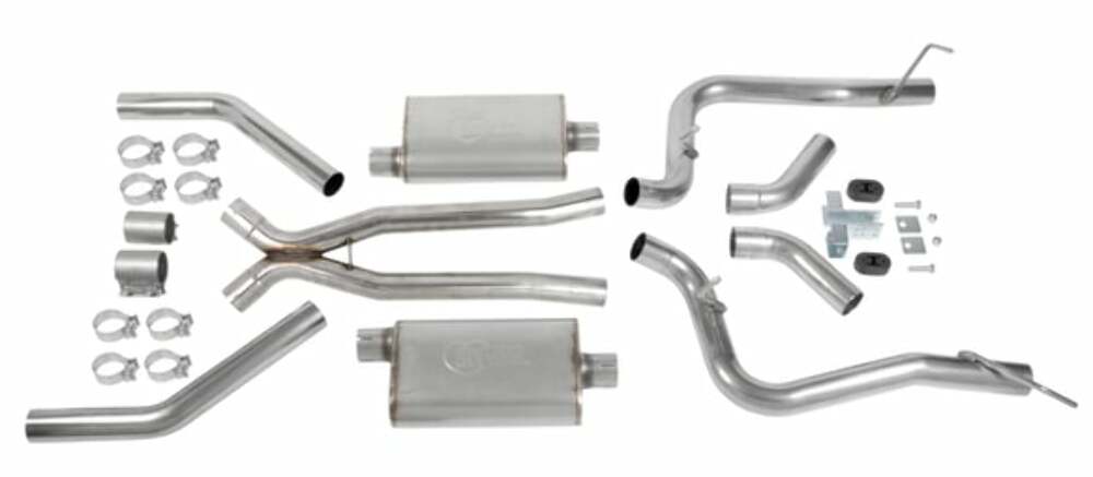 Hooker BlackHeart Fits 1967-1969 Camaro; 3", 304 S/S; LS/LT Swap Exhaust System 70501319-RHKR for 1967-1969 Chevy Firebird black stainless steel long tube