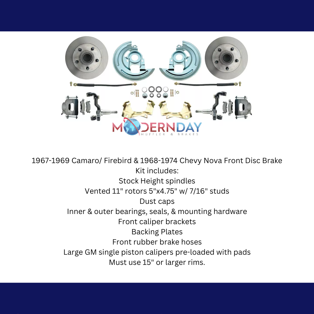 t Fits 1967-1969 Camaro/ Firebird & 68-74 Chevy Nova Front Disc Brake Kit DBK6769 MBM Brakes