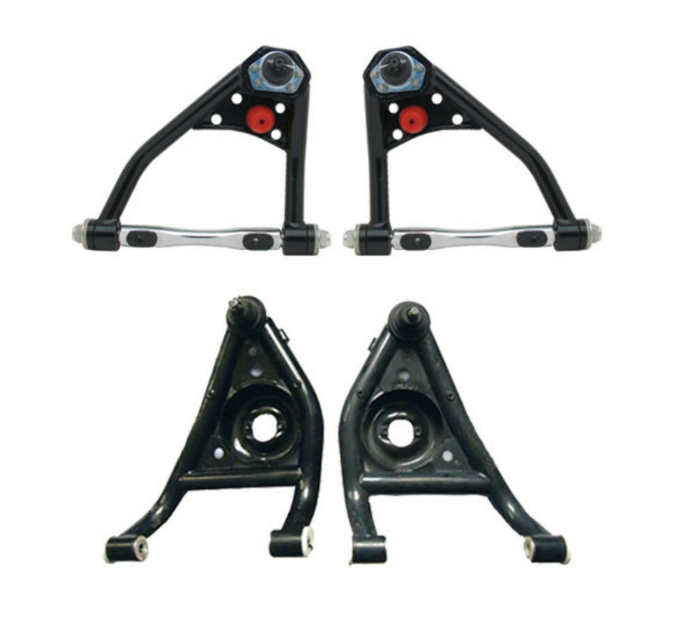 Fits 1967-1969 Camaro/Firebird Upper & Lower Tubular Control Arms for 1967-1969 Chevy El Camino steel black disc brake fits-1967-1969-camaro-firebird-upper-lower-tubular-control-ar