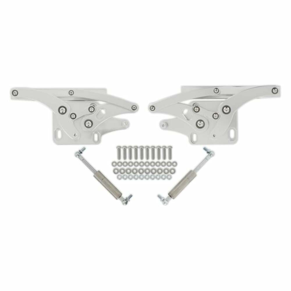 Fits 1967-1970 Mustang; Billet Hood Hinges-Polished - C7ZZ-16796-7-P muscle car