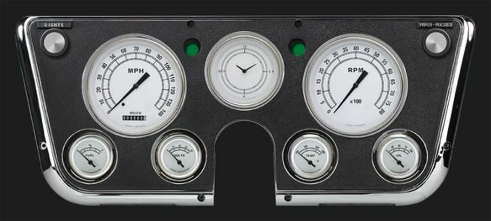 1967-1972 Chevy C10 Pickup White Instrument Clusters CT67CW