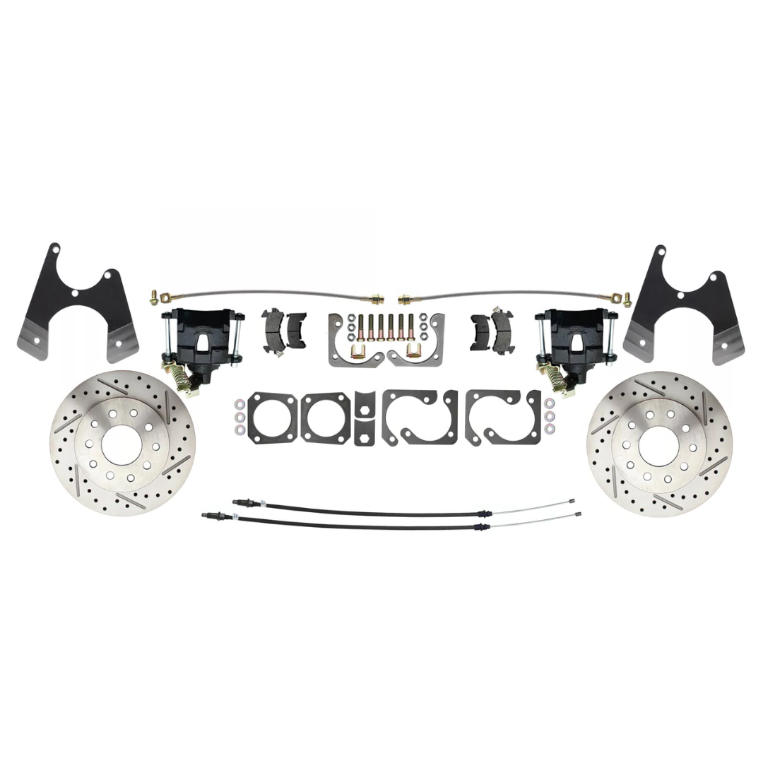 1967-69 Camaro 10/12; Disc Brake w/E-Brake&Slotted Rotor-Black DBK1012SLX-B Brakes MBM