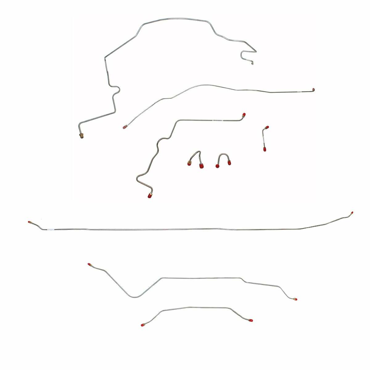 Complete Brake Line Kit for 1967-1970 Chevy C10 / GM C1500 Truck Power Brakes ABS 2WD long bed stainless steel