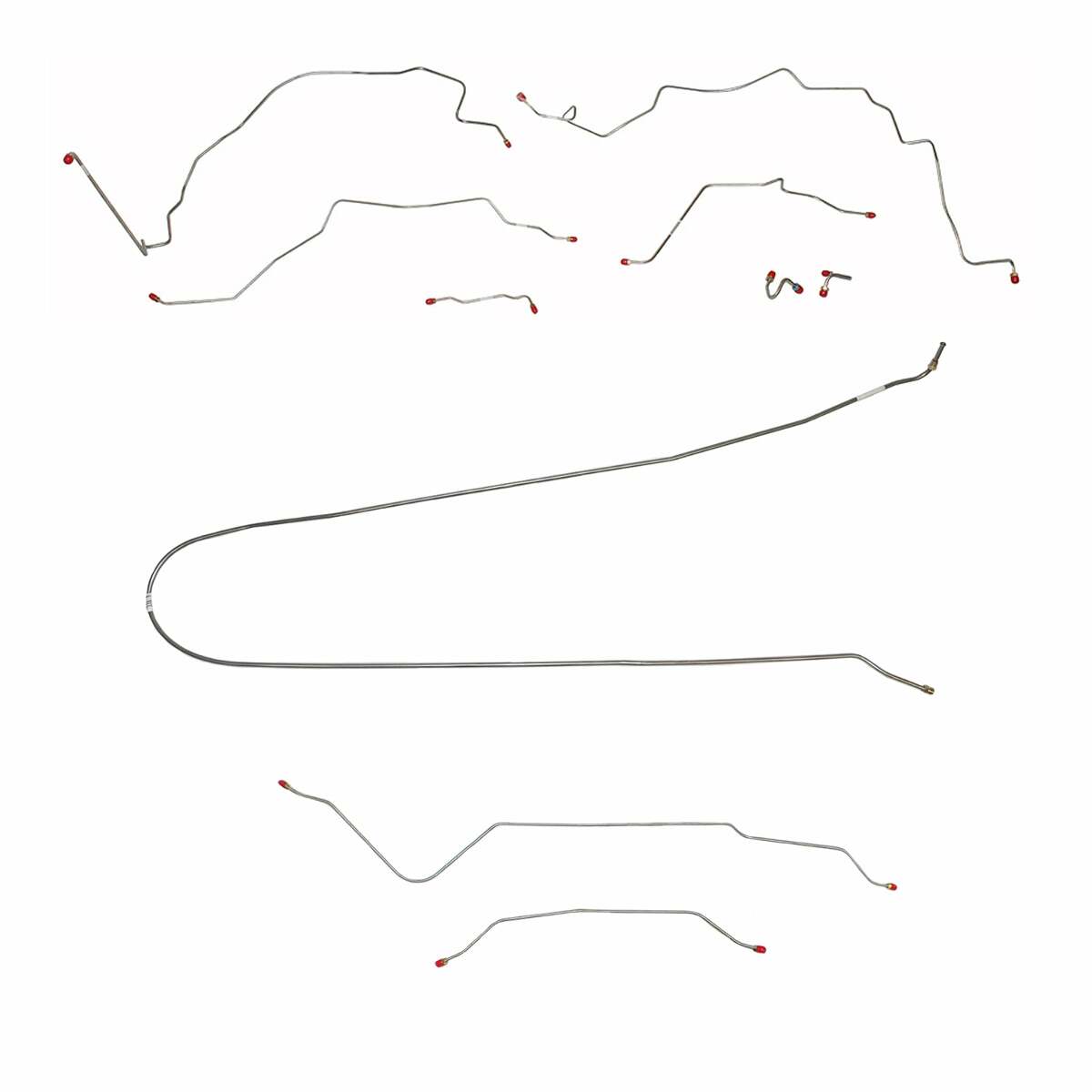 Complete Brake Line Kit for 1967-1970 Chevy C10 / GM C1500 Truck Power Brakes ABS 2WD short bed stainless steel