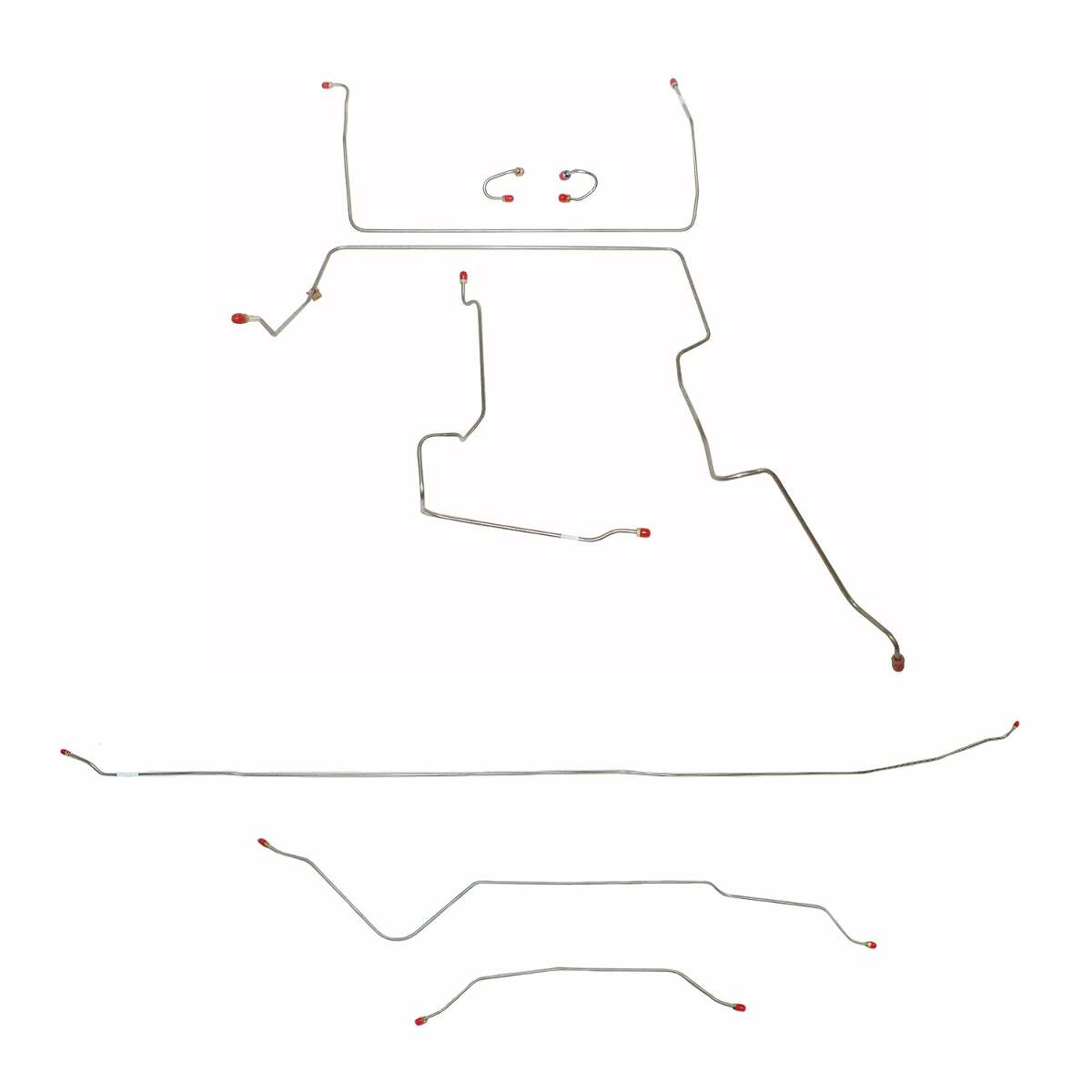Complete Brake Line Kit for 1967-1970 Chevy C10 / GM C1500 Truck Standard Brakes ABS 2WD long bed stainless steel