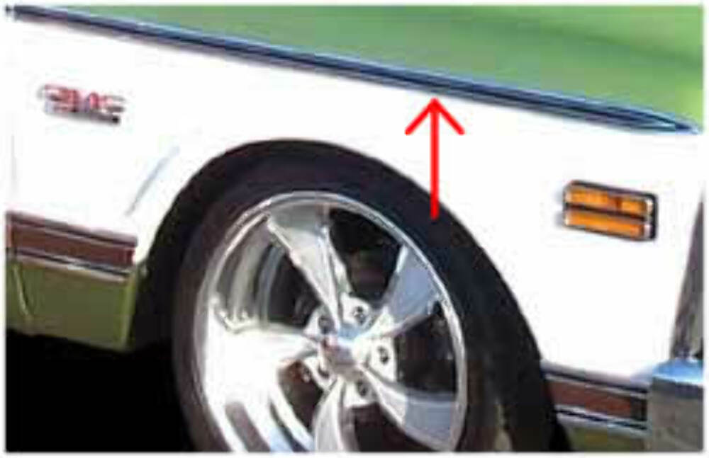 1969-1972 Chevrolet Blazer; Fender Molding-Upper-Left/Right-Each MF01000