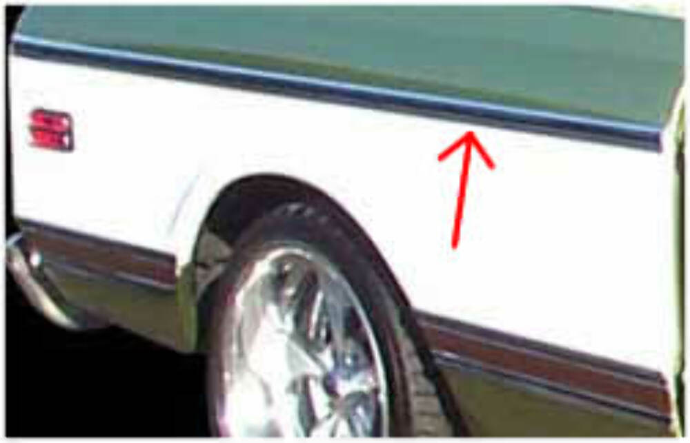 1969-72 Blazer Bedside Molding-Upper-Fleetside-Shortbed-Lh/Rh-Black MFS8000