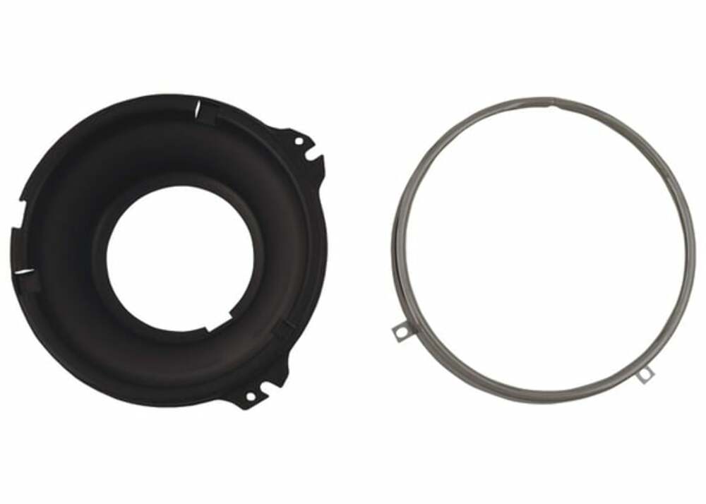 1969-72 Blazer Headlight Bucket/Rings-Fits 5-3/4" Round Headlights stainless steel CHLB872