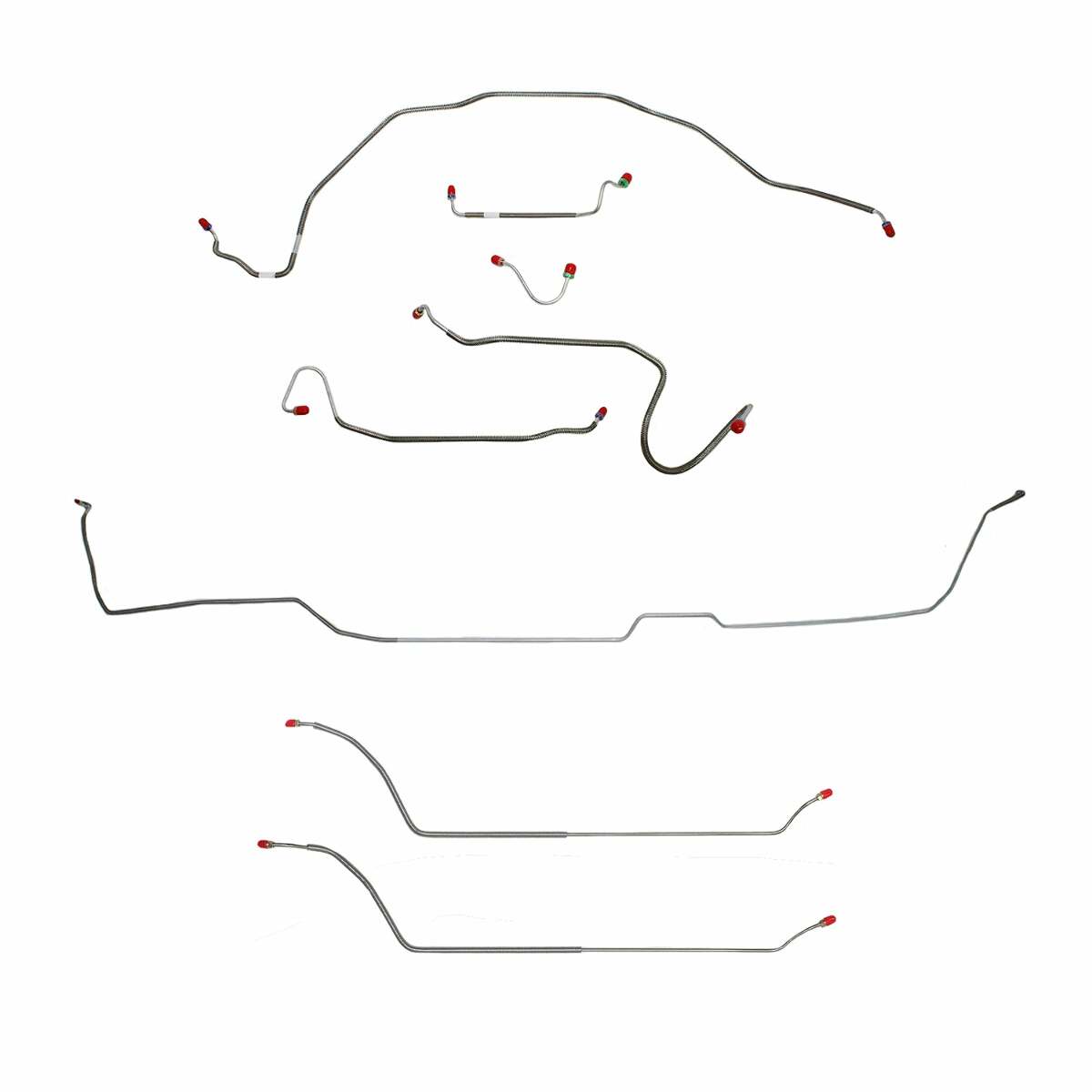 Complete Brake Line Kit for 1969 Chevy Malibu Hardtop w/ Manual Disc ABS disc brakes stainless steel