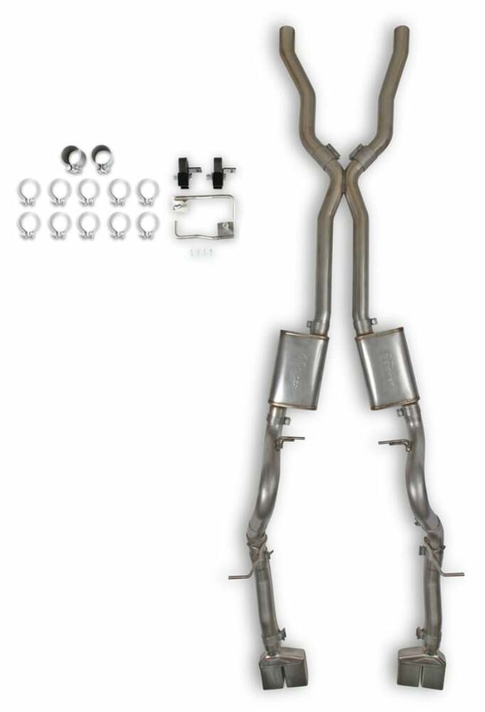 Hooker BlackHeart Fits 1970-1974 Mopar E-Body Gen Iii Hemi Swap Exhaust System 3-BH23116 black polished stainless steel long tube