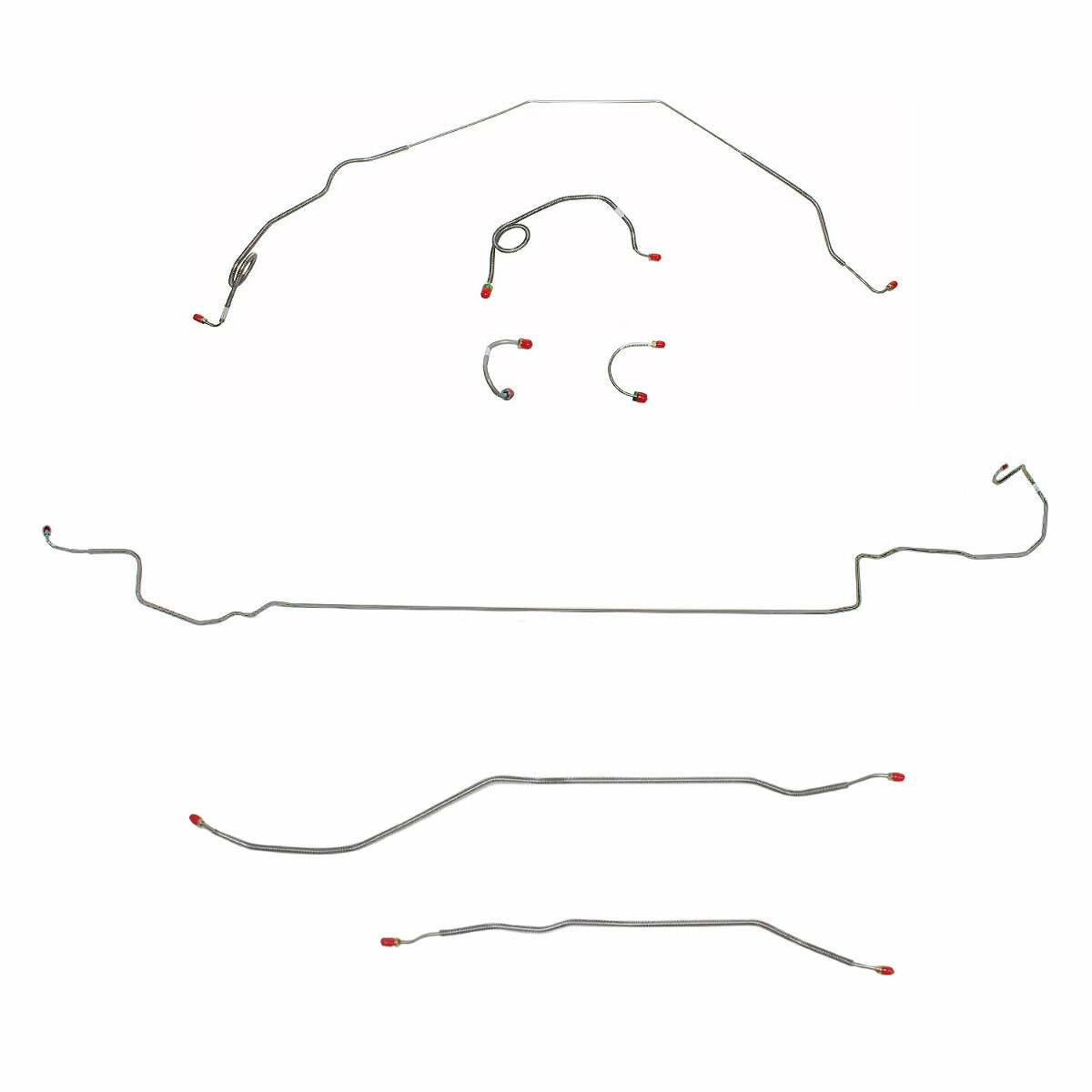 Complete Brake Line Kit for 1971-1973 Chevy Nova W/ Standard ; ABS drum brakes stainless steel