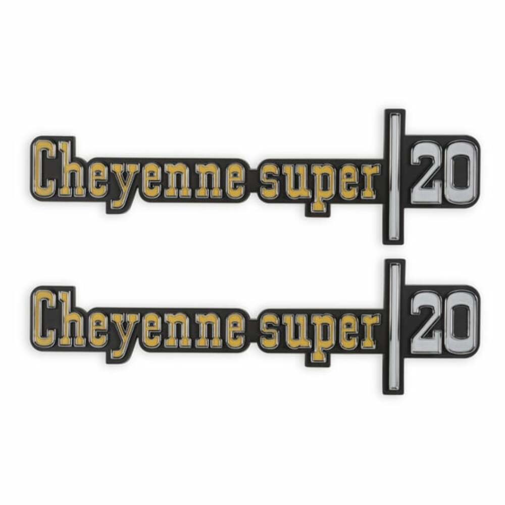 t Fits 1973-1976 C/K Series Pickup; C/K Fender Badge Pair-Cheyenne Super 20 04-542 Brothers Trucks