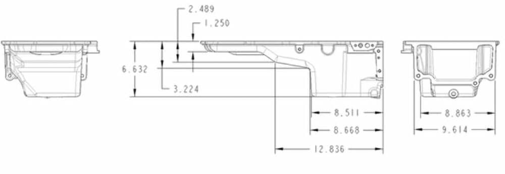 Hooker performance muffler fits-1973-1987-gmc-jimmy-holley-gm-ls-swap-oil-pan-4wd-truck-off-road-302-4