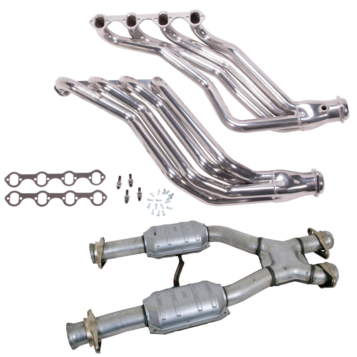 t Fits 1986-1993 Mustang 1-3/4 Tube Headers, Short Mid X Pipe w/Converters-15693 BBK Performance