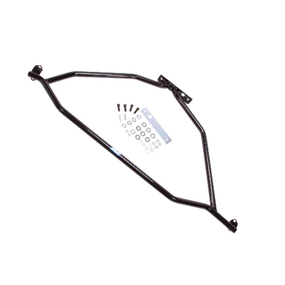 Fits 1986-1993 Mustang Strut Tower Brace (Black Powder Coat)-2504 for 1986-1993 Ford Mustang chrome