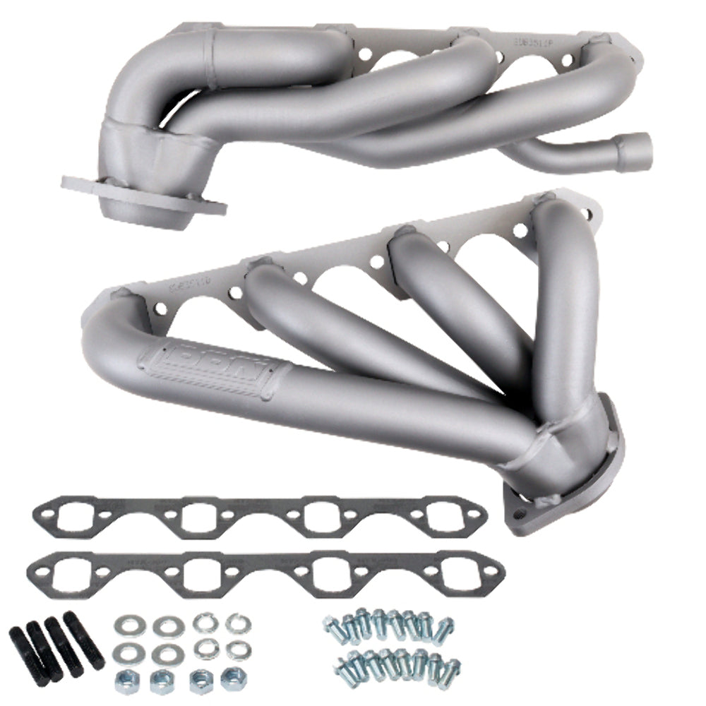 Fits 1987-1995 Ford F150 351W 1-5/8 Shorty Exhaust Headers-Titanium-3511 for 1987-1995 Ford F-150 ceramic coated polished