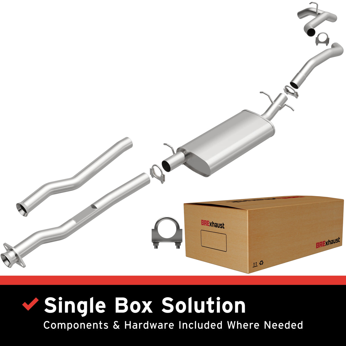 Fits 1994 Chevy S10 Direct-Fit Replacement Exhaust System 106-0486 for Chevy aluminized steel