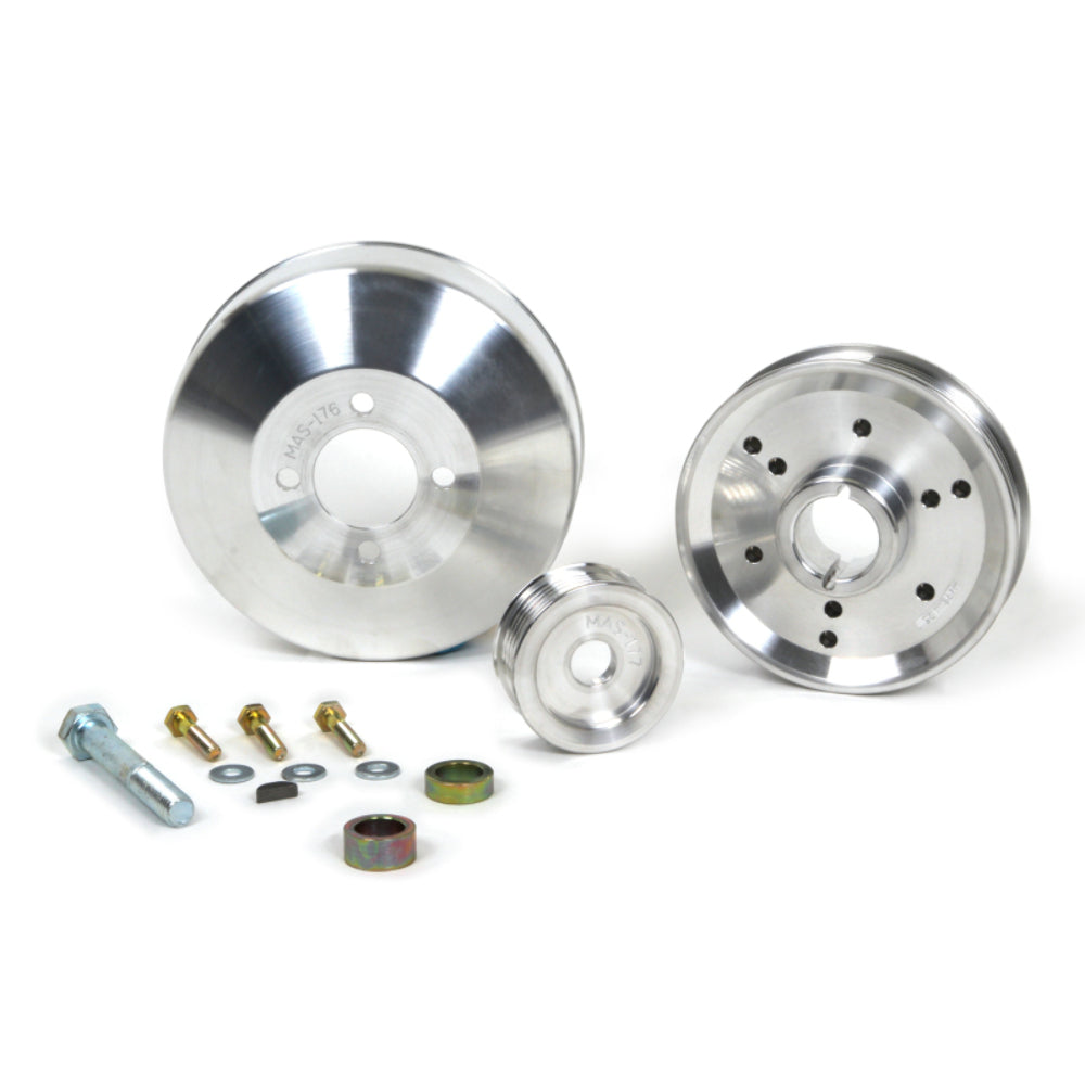 Fits 1996-01 Mustang GT/Cobra 3 Pc Performance Under Drive Pulley (Billet)-1555 for 1996-1901 Mustang