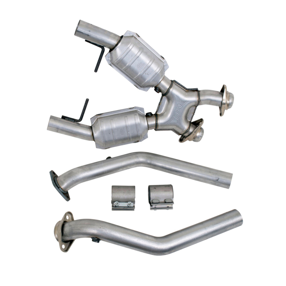 t Fits 1996-1998 Mustang GT 2.5 Full X Pipe W/Catalytic Converters-1666 BBK Performance