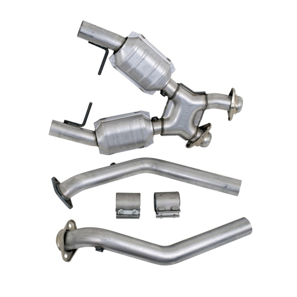 t Fits 1996-1998 Mustang GT 2.5 Full X Pipe W/Catalytic Converters-1666 BBK Performance