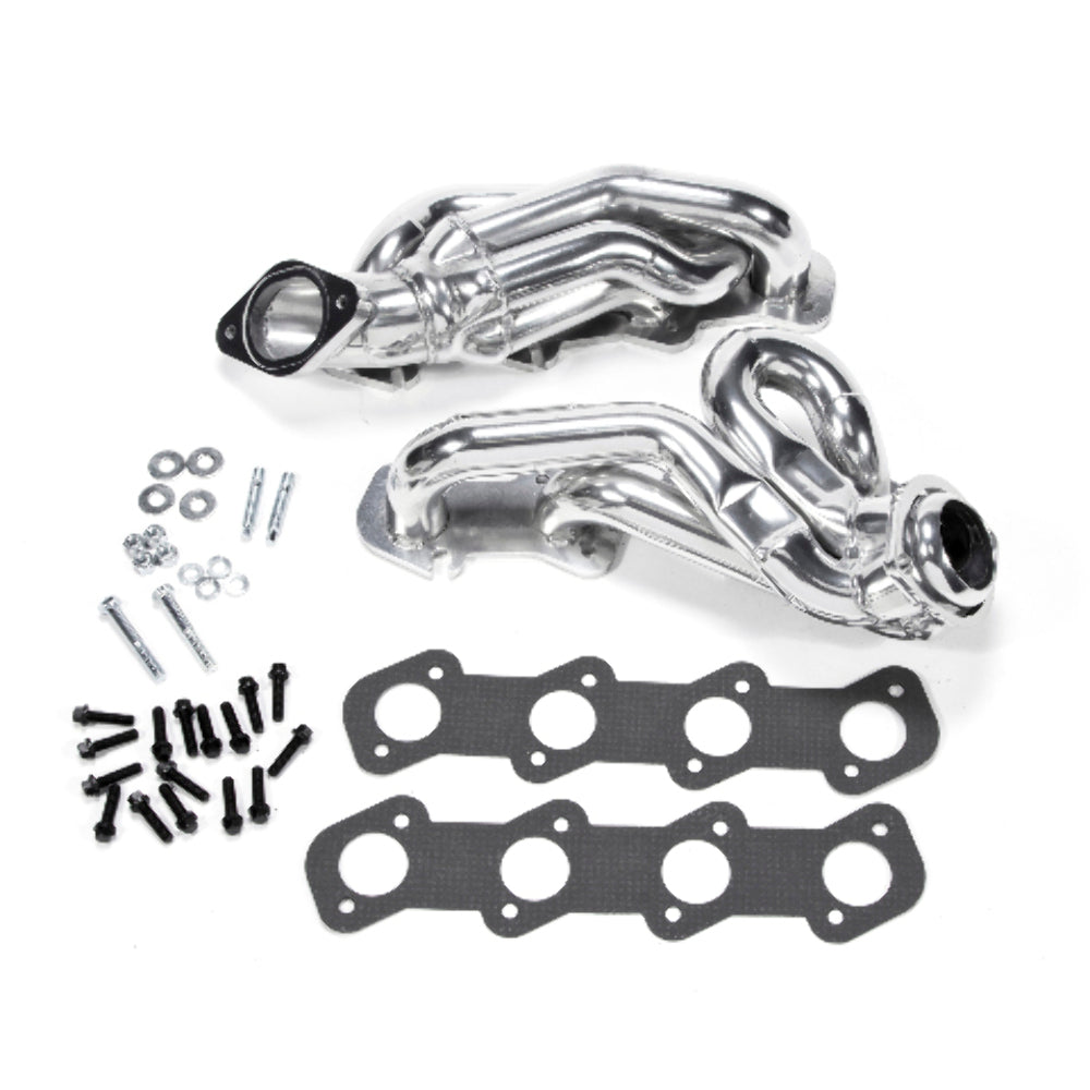 Fits 1996-2004 Mustang GT 1-5/8 Shorty Tuned Length Exhaust Headers-Silver-16150 ceramic coated polished