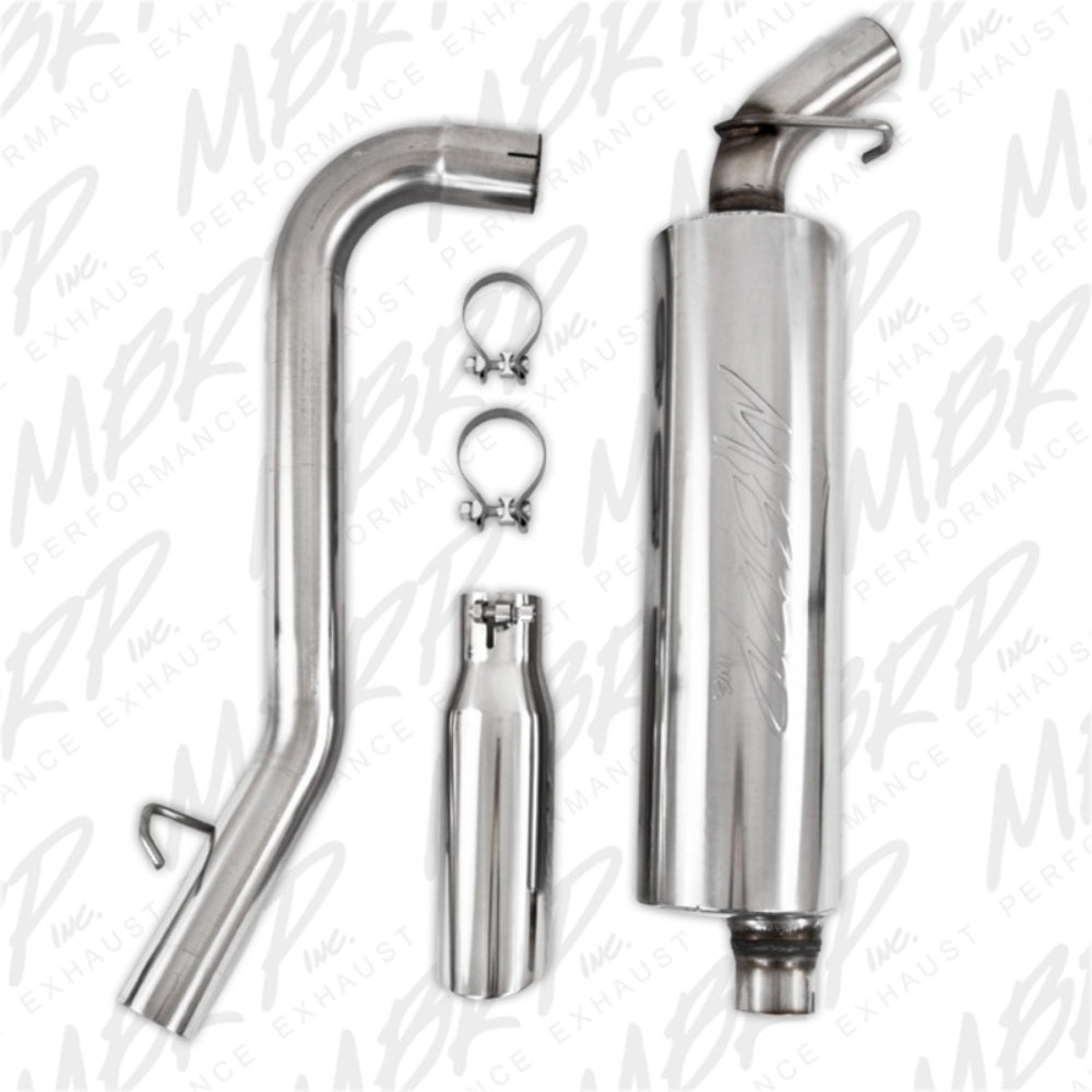 MBRP cat-back exhaust system fits 1997-1999 Jeep single side exit Armor Plus Series T409 stainless steel S5512409 2 inch inlet/outlet