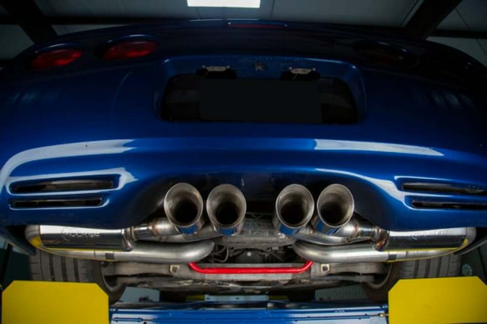 Hooker Fits 1997-2004 Chevrolet Corvette; Axle-Back Exhaust System - 70401343-RHKR for 1997-2004 Chevy Corvette