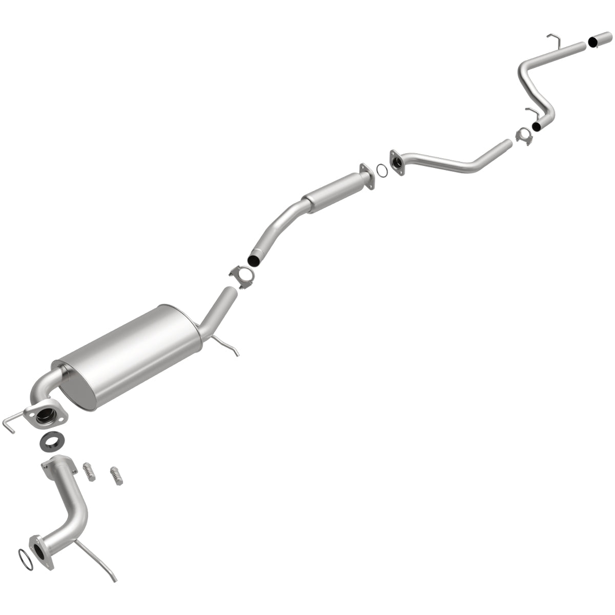 Fits 1998-1999 Isuzu Oasis Direct-Fit Replacement Exhaust System 106-0569 steel