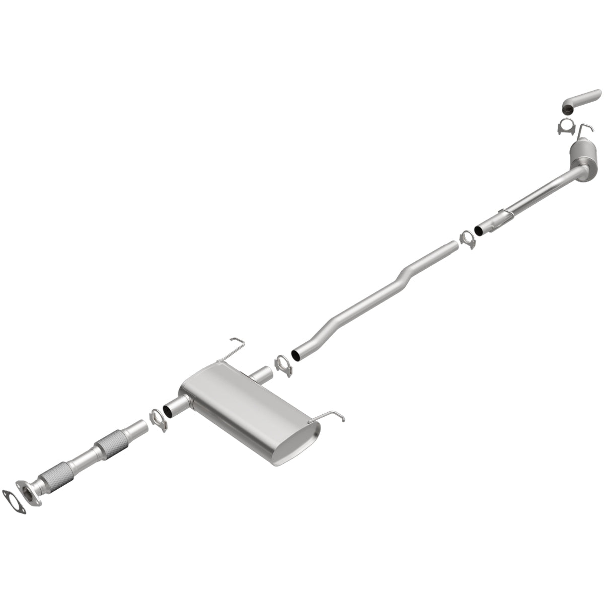 Fits 1999-2003 Ford Windstar Direct-Fit Replacement Exhaust System 106-0452 aluminized steel