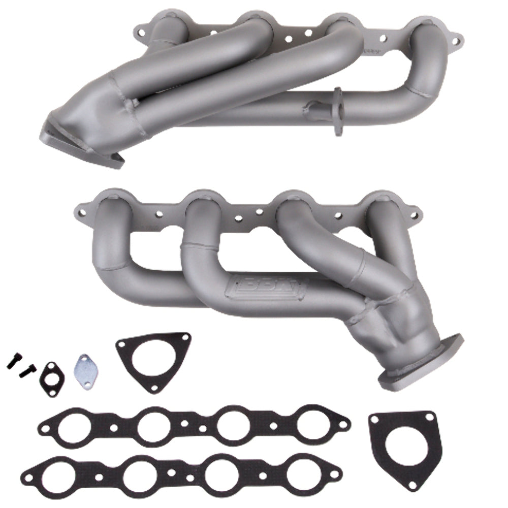 Fits 1999-2013 GM Truck/Suv 6.0L 1-3/4 Shorty Exhaust Headers-Titanium-4006 for 1999-2013 Chevy ceramic coated polished