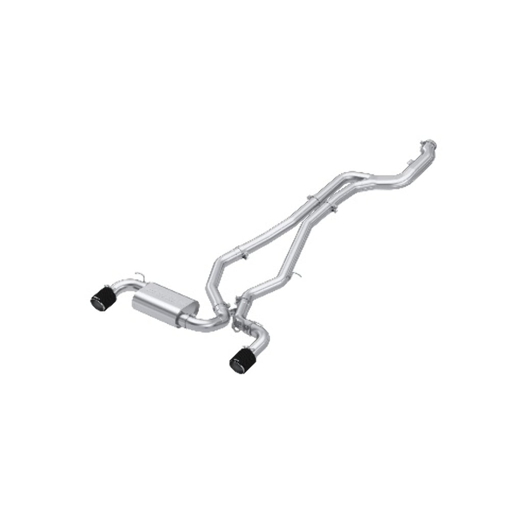 MBRP cat-back exhaust system dual rear exit Armor Pro Series T304 stainless steel carbon fiber tip S43003CF