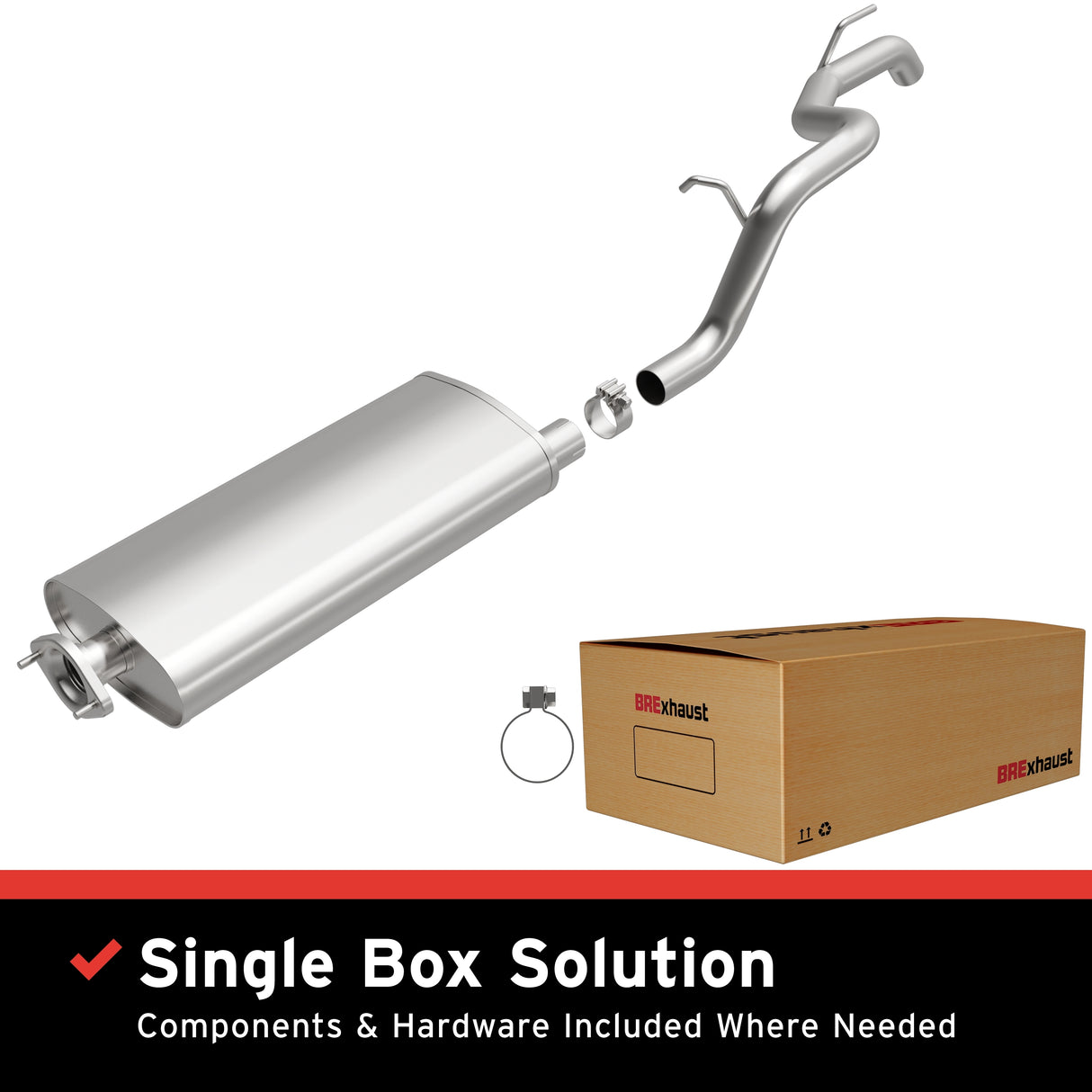 Fits 2002-2007 Jeep Liberty Stainless Direct-Fit Replacement Exhaust 116-0012 stainless steel
