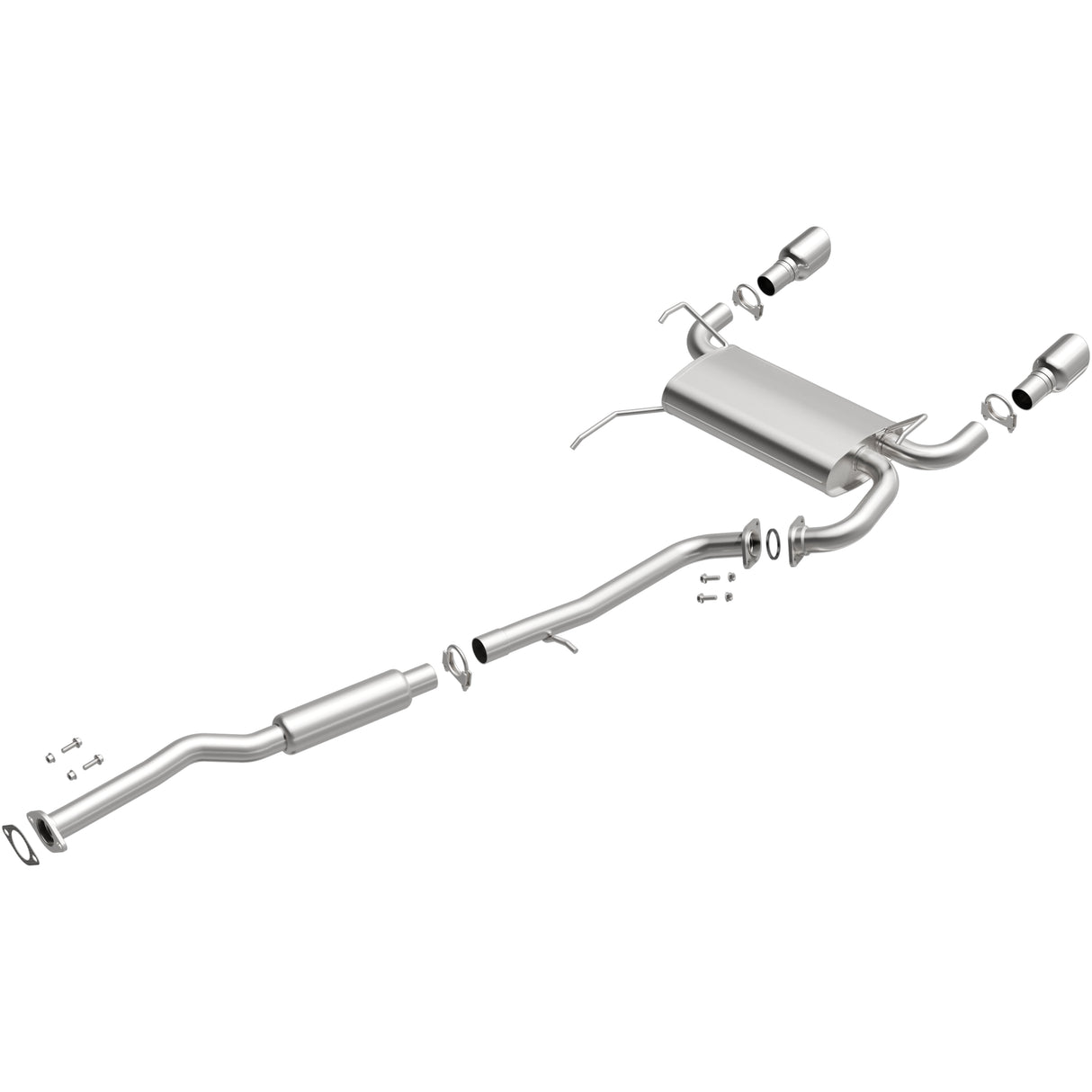 Fits 2003-2008 INFINITI Direct-Fit Replacement Exhaust System 106-0284 aluminized steel