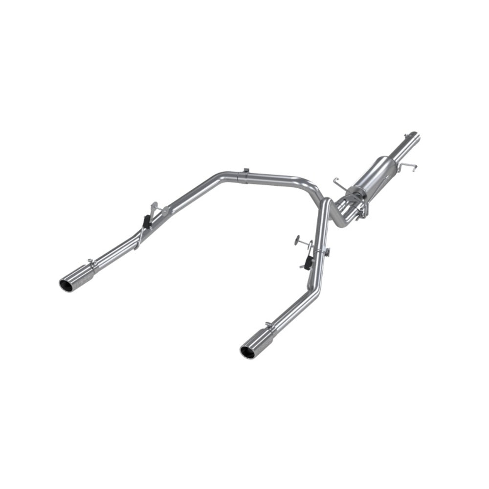 MBRP cat-back exhaust system fits Dodge Ram 1500 dual split rear exit Armor Plus Series T409 stainless steel S5108409 2 inch inlet/outlet