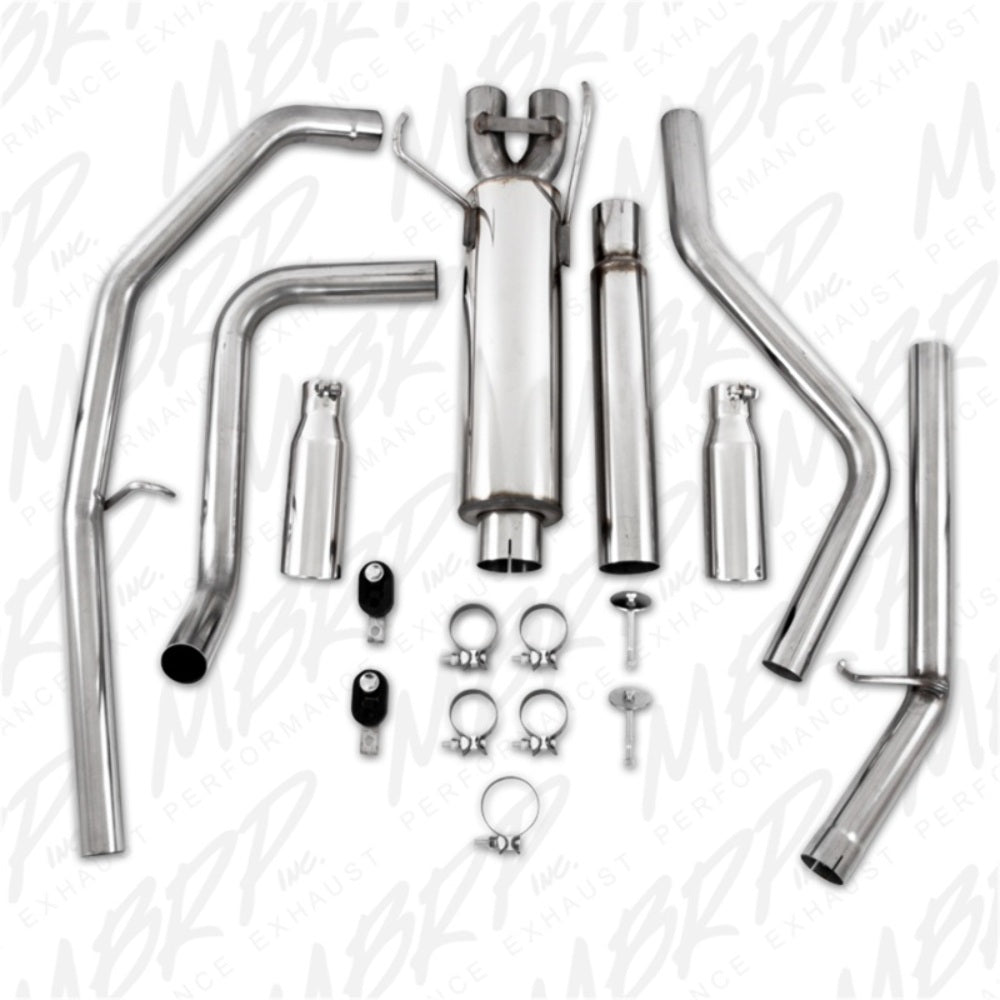MBRP cat-back exhaust system fits Dodge Ram 1500 dual split rear exit Armor Plus Series T409 stainless steel S5108409 2 inch inlet/outlet