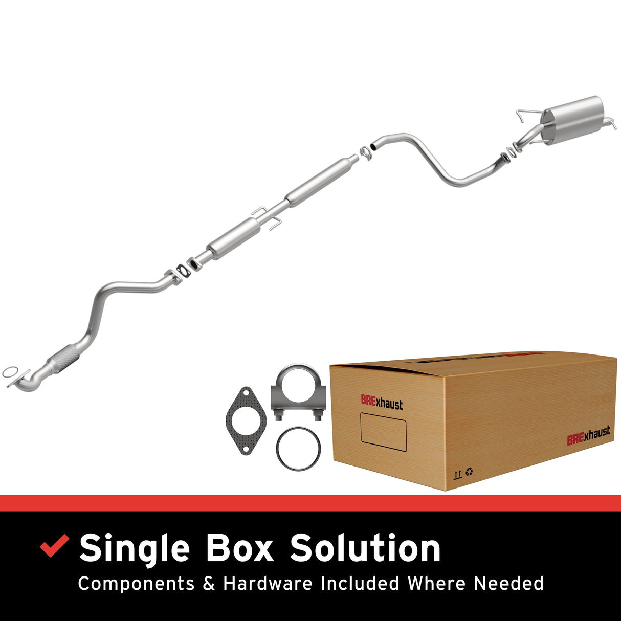 Fits 2004-2006 Chevy Aveo Direct-Fit Replacement Exhaust System 106-0153 steel