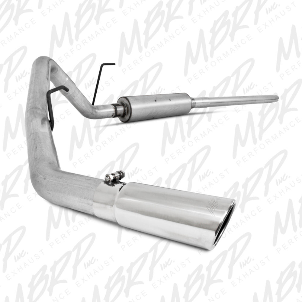 MBRP cat-back exhaust system fits 2004-2008 Ford F-150 single side exit aluminized steel S5200AL 3 inch inlet/outlet