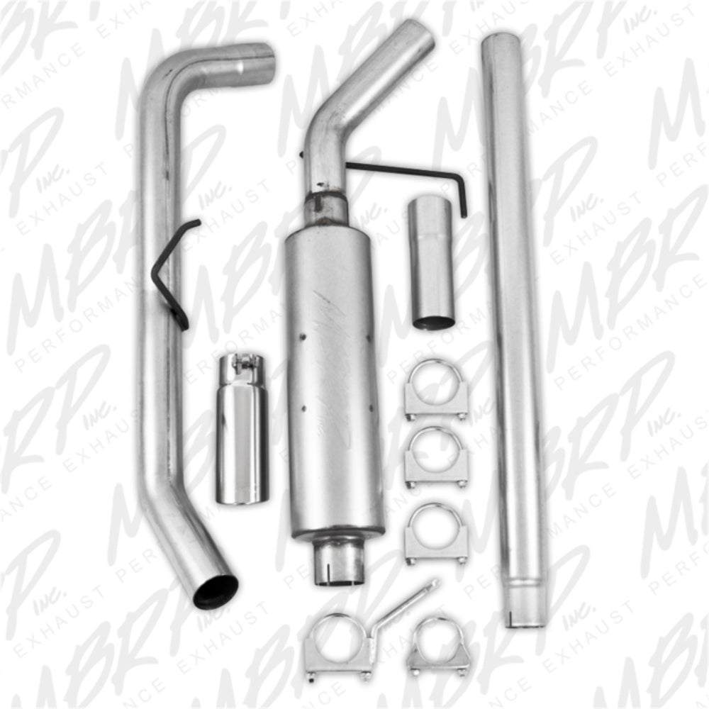 MBRP cat-back exhaust system fits 2004-2008 Ford F-150 single side exit aluminized steel S5200AL 3 inch inlet/outlet