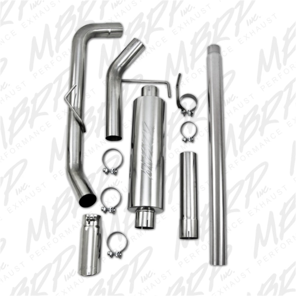 MBRP cat-back exhaust system fits 2004-2008 Ford F-150 single side exit Armor Plus Series T409 stainless steel S5200409 3 inch inlet/outlet