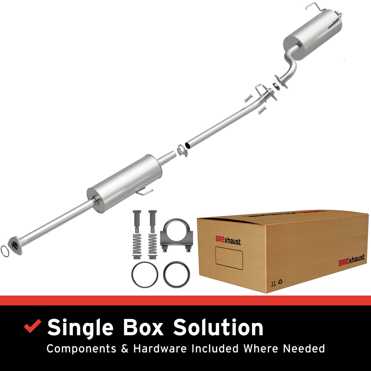 Fits 2005-2006 Honda CR-V 2.4L Direct-Fit Replacement Exhaust System 106-0158 aluminized steel