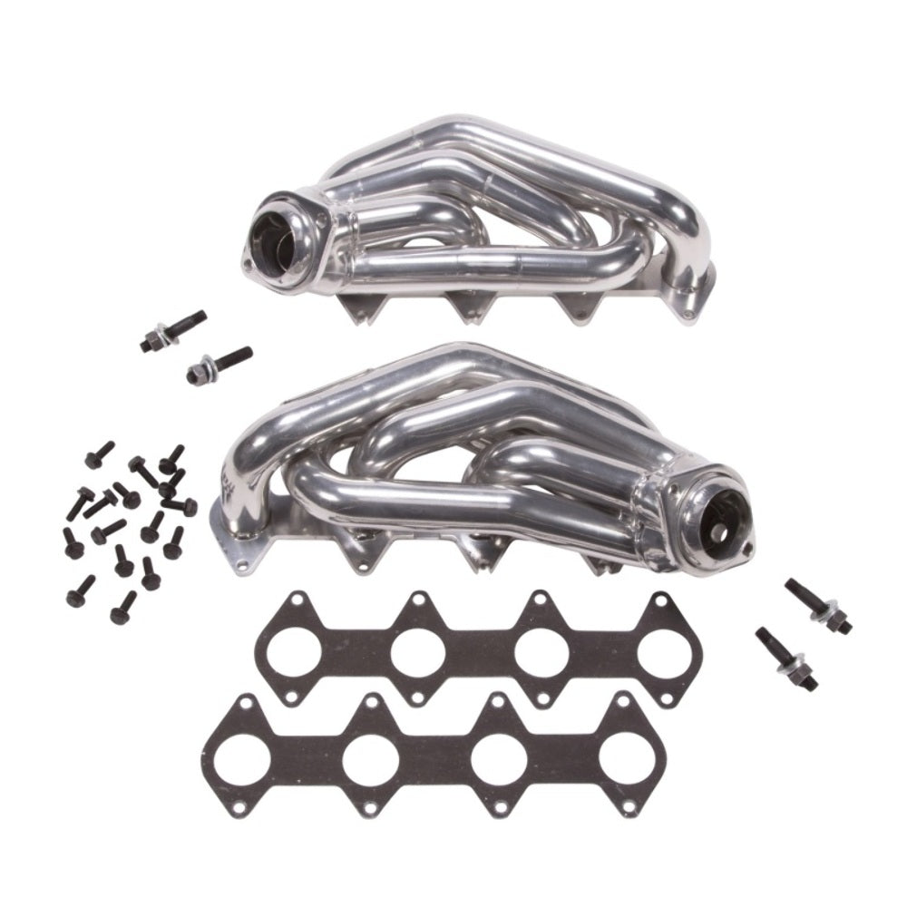 Fits 2005-2010 Mustang GT 1-5/8 Shorty Tuned Length Headers-Silver-16120 ceramic coated polished