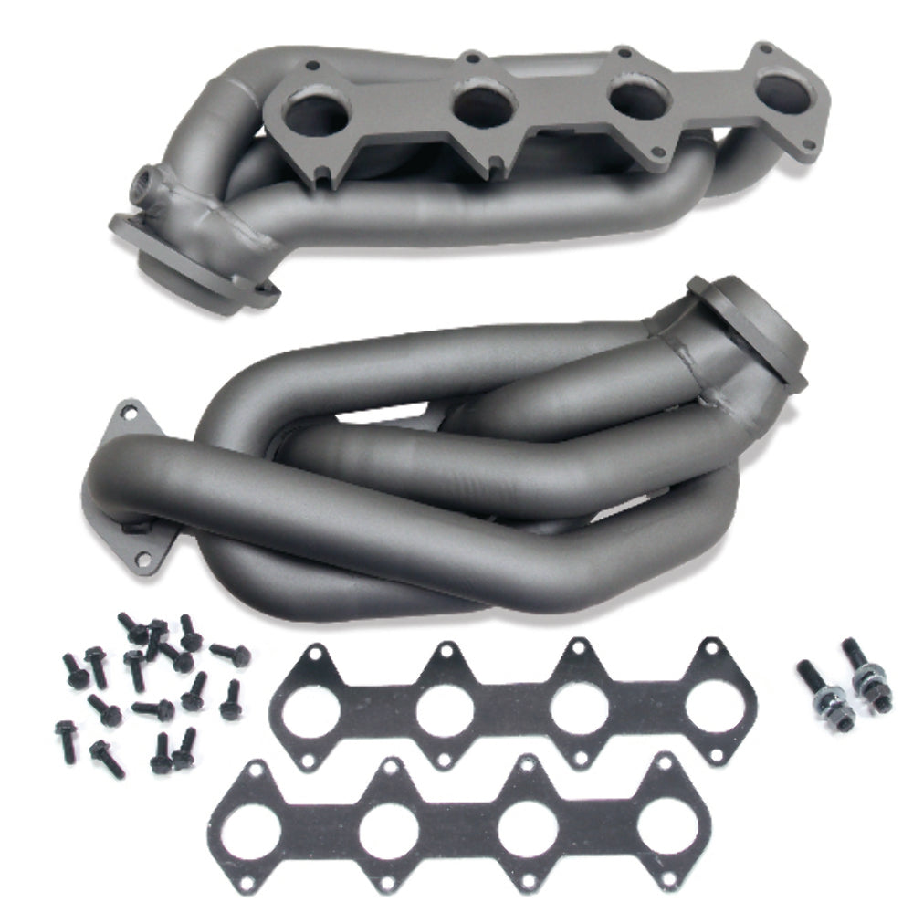 Fits 2005-2010 Mustang GT 1-5/8 Shorty Tuned Length Headers-Titanium-1612 ceramic coated polished