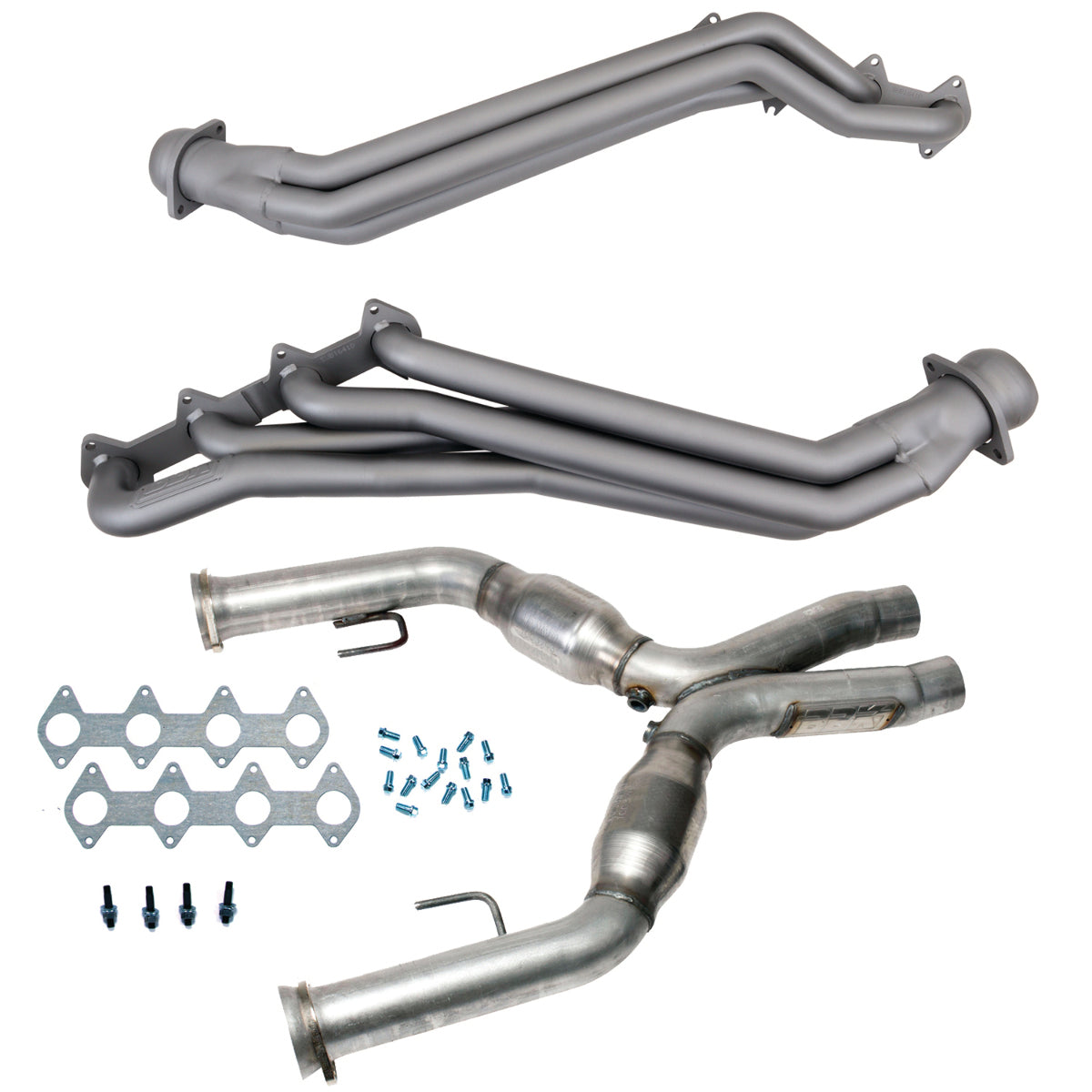 Fits 2005-2010 Mustang GT 1 5/8 Tube Headers, Short Mid X Pipe w/Converter-16412