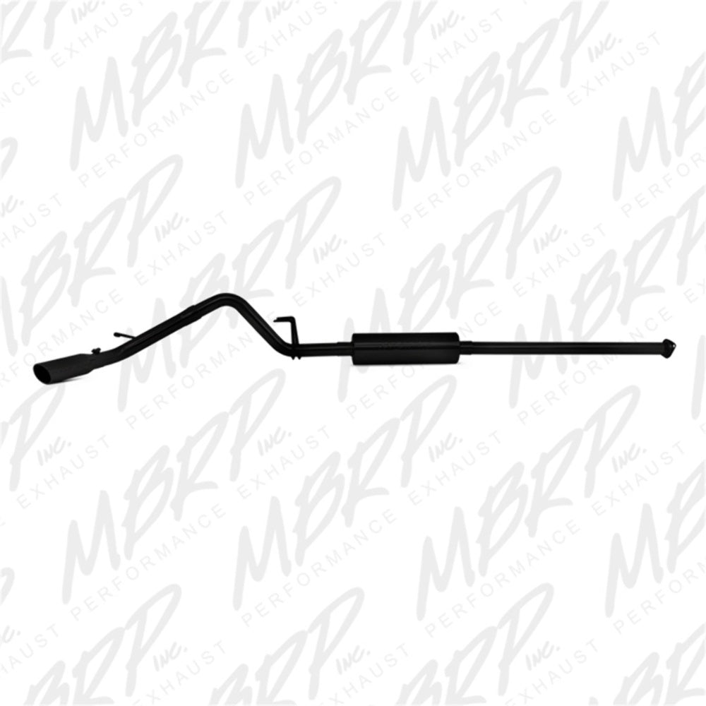 MBRP cat-back exhaust system fits 2005-2013 Toyota Tacoma single exit aluminized steel black coated S5326BLK