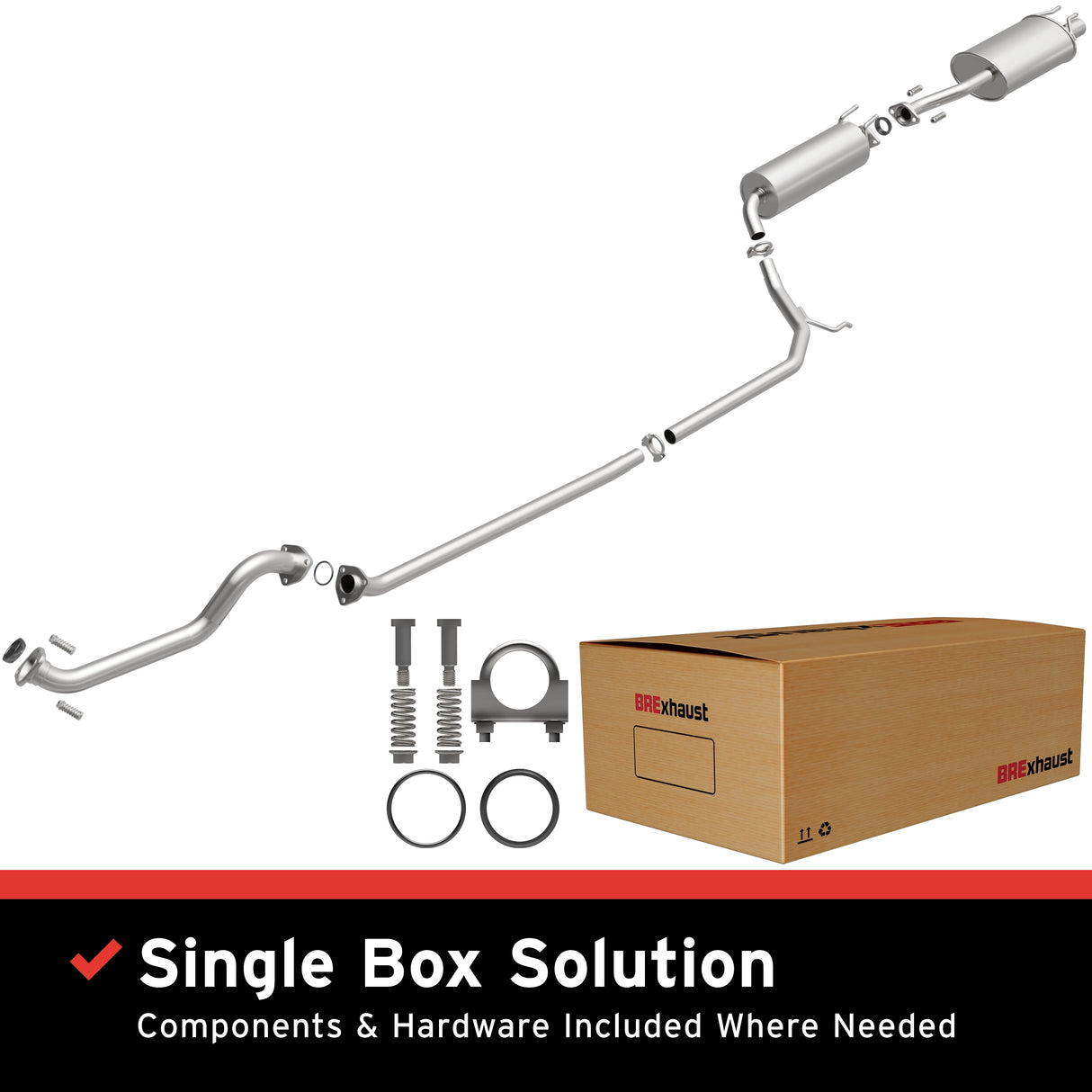 Fits 2006-2011 Honda Civic 1.8L Direct-Fit Replacement Exhaust System 106-0602 aluminized steel