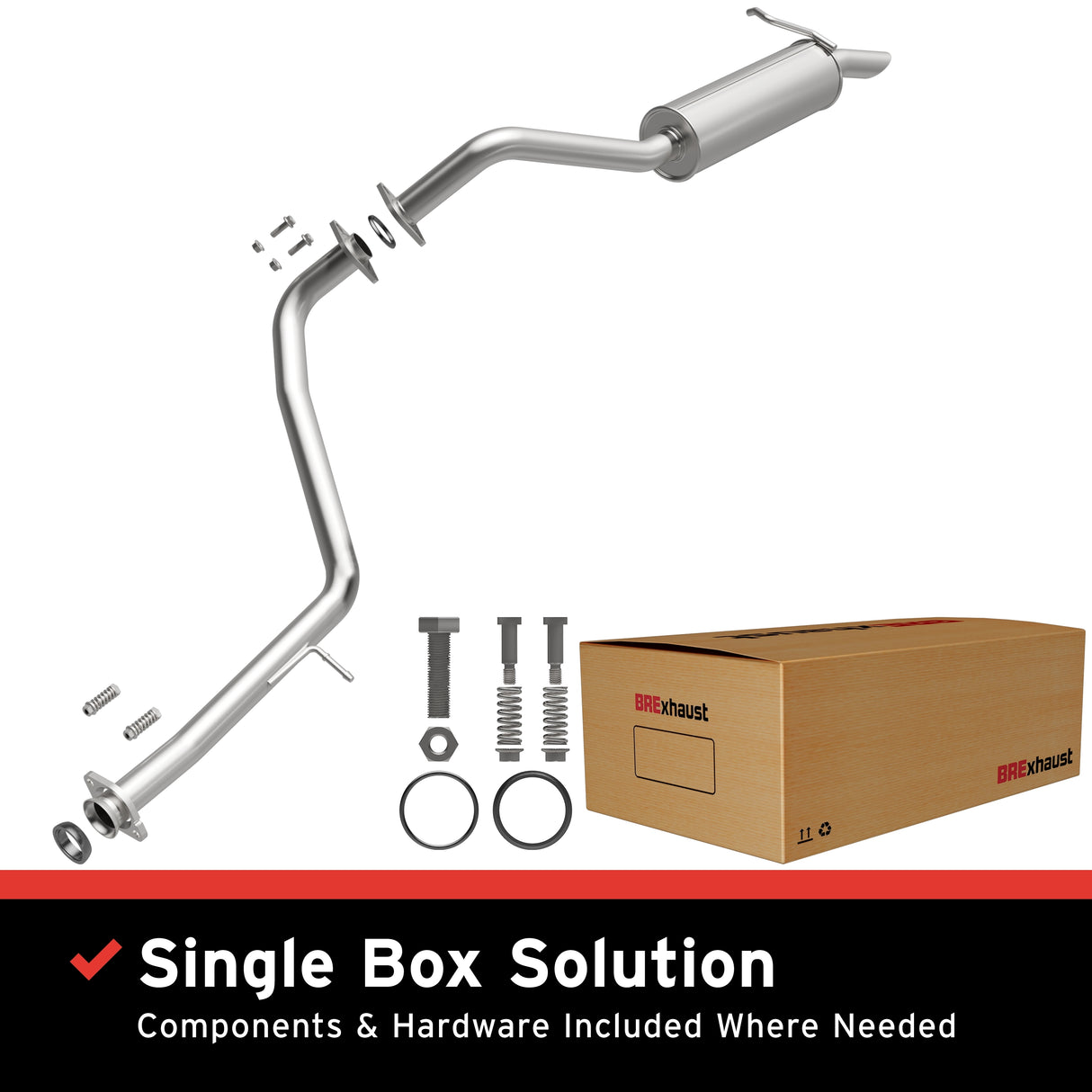 Fits 2008-2015 Scion xB 2.4L Direct-Fit Replacement Exhaust System 106-0843 aluminized steel
